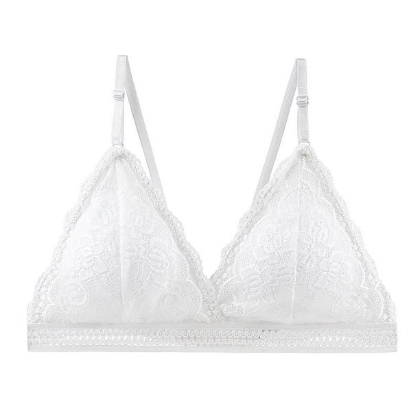 Sujetador push up cómodo con encaje envolvente en el pecho para mujer, ropa interior sin aros, puro