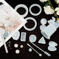thumbnail image 6 of DIY Silicone Bangle Molds Kits Resin Casting Molds Epoxy Resin Jewelry Making with Latex Finger Cots Plastic Measuring Cup Pipettes Nail Art Glitter Decoration, 6 of 7