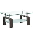 thumbnail image 7 of Costway Rectangle Glass Coffee Table End Side Table for Living Room Black, 7 of 7