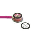 thumbnail image 2 of 3M Littmann Classic III Monitoring Stethoscope, Stainless Steel Rainbow-Finish Chestpiece, 27" Raspberry Tube, 2 of 15