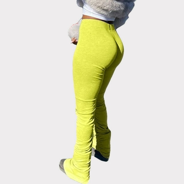 Women Joggers High Waist Sweatpants Ruched Calf Bell Hem Split Leggings  Bodycon Pants Trousers Casual Street Trouses 