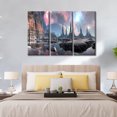thumbnail image 2 of TISHIRON 3PCS Framed Canvas Wall Art Set,42"x28" Medea Science Fiction Scene Canvas Art Decor, 2 of 6