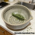 thumbnail image 4 of Handmade Garlic Grater X Herb Bowl,2-In-1 Pottery Herb Stripper Bowl, Different Sizes of Round Holes, Kitchenware for Root Removal, Effortless Kitchen Prep, 2-in-1 Multi-functional Kitchen Tool, 4 of 6