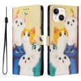 thumbnail image 1 of FOXDOCK Funda Tipo Cartera para iPhone 15 Plus con Soporte y Correa – Diseño de Patrones Lindos, 1 of 6