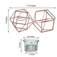 thumbnail image 2 of BalsaCircle 5" Rose Gold Jointed Geometric Stand Tealight Votive Glass Candle Holders Wedding, 2 of 6