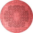 thumbnail image 1 of Ahgly Company Indoor Round Medallion Red Traditional Area Rugs, 6' Round, 1 of 4
