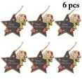 thumbnail image 1 of 6PCS Christmas Hanging Ornament Retro Wood Cartoon Sign Christmas Tree Ornament, 1 of 10