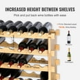 thumbnail image 2 of SEGAWE 6-Tier Wood Wine Rack – Stackable 72-Bottle Display Shelves In Burlywood 2 of 5
