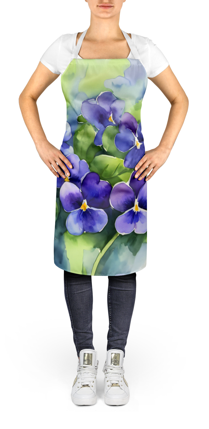 Wyoming Indian Paintbrush in Watercolor Apron