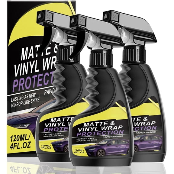 Vinyl Wrap Cleaner Spray, Protectant for Matte Glossy Finish, 3pc