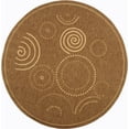 thumbnail image 2 of Safavieh Courtyard Hugo Oriental Indoor/Outdoor Area Rug, Brown/Natural, 5'3" x 5'3" Round, 2 of 12