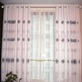 thumbnail image 2 of WL.Rocaille 3/4" Round Clear Acrylic Ball Finials Adjustable Curtain Rod, 66"-120", 2 of 5