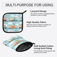 thumbnail image 3 of Yayeee Oven Mitts and Pot Holder Set of 2 Heat Resistant Kitchen Gloves Baking Hot Pad, Cartoon Train Pattern, 3 of 5