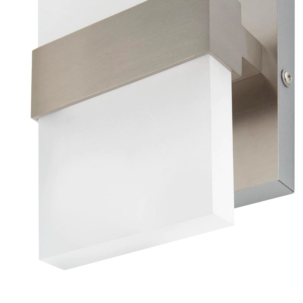 Home Decorators Collection Alberson Inches Brushed Nickel Finish 2-Light  LED Sconce (New Open Box)