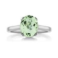 thumbnail image 2 of Gem Stone King 925 Sterling Silver Ring Prasiolite Moissanite (3.20 Cttw), 2 of 3