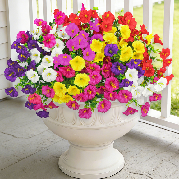 Scidweet Artificial Flowers for Outdoors, 12 Bundles Faux Fake Flowers Plants Spring Summer for Home Garden Porch Patio Decor