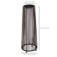 thumbnail image 3 of Outsunny 24" Wicker Solar Floor Lamp, Auto On/Off Outdoor Lamp, Brown, 3 of 10