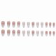 thumbnail image 4 of 24pcs Short Nails White Pink Ombre Stick On Nails Press On Nails with Glitter Sequins Removable Adhesive Nails False Nails Acrylic Full Cover Nails Wo, 4 of 5