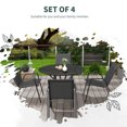 thumbnail image 3 of Outsunny Four-Piece Stacking Rattan Outdoor Dining Chairs Set - Grey, 3 of 7