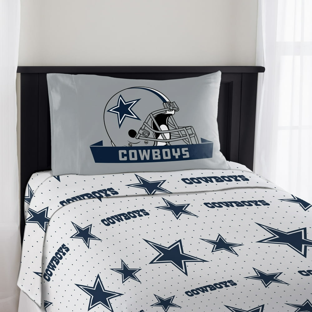 Dallas Cowboys The Northwest Company Monument Twin Sheet Set White