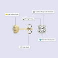 thumbnail image 2 of Diamond Stud Earring | 2 Carat IGI Certified Cushion Shape Lab Grown Diamond Stud | 18K Yellow Gold | Circa Lab Diamond Stud Earrings | Prong Setting | FG-VS1-VS2 Quality | Friendly Diamonds, 2 of 6
