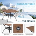 thumbnail image 4 of Vicllax Outdoor Patio Dining Set for 4 Metal Modern Style for Lawn 37.8"Lx37.8"Wx28.7"H (5 Pcs), 4 of 8