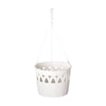 thumbnail image 2 of Cesta colgante para maceta, maceta suspendida de pared para plantas verdes y flores, plástico, blanco, 11x8 cm, incluye cadena colgante., 2 of 6