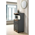 Hodedah Microwave Kitchen Cart, GreyOak