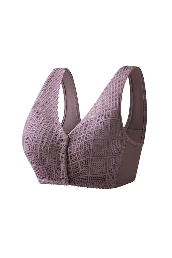 Bras Underwire Demi Bra, Push-Up Bra with Wonderbra Technology, Smoothing Lace-Trim Bra with Push-Up Cups Purple 36