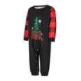 thumbnail image 3 of Elippeo Family Matching Christmas Pajamas, Baby Romper/Letter Christmas Tree Print Long Sleeve Tops Plaid Pants Sleepwear Set, 3 of 10