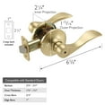 thumbnail image 2 of Design House Springdale Universal Interior Bed/Bath Privacy Door Handle, Satin Gold, 2 of 17