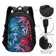 thumbnail image 3 of Fotbe Red And Blue Leaves Mochila con Estampado y Puerto USB para Hombre y Mujer, Mochila Antirrobo, Mochila de Viaje, Mochila Escolar, Mochila Universitaria, 3 of 7