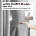 thumbnail image 2 of Seasonwood Waffle Shower Curtain Striped Fabric Gray Shower Curtains for Bathroom with 12 Hooks,84"Wx72"H, 2 of 9