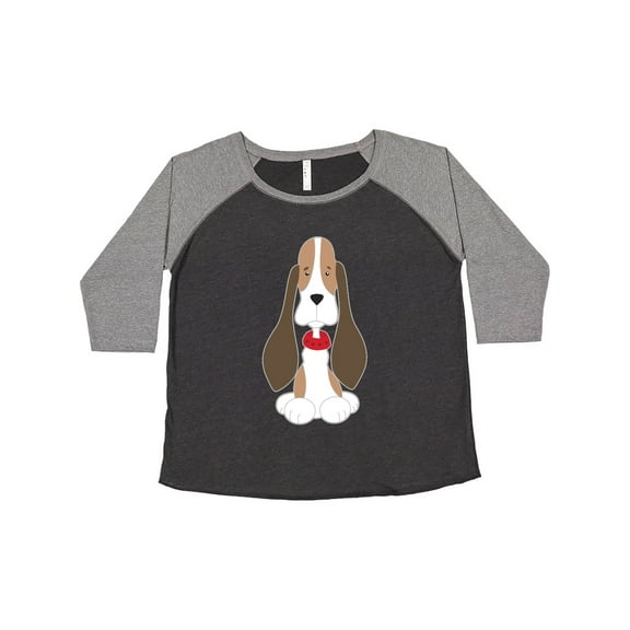 Inktastic Basset Hound with floppy ears Women's Plus Size T-Shirt