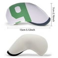thumbnail image 7 of 10x Neoprene Golf Iron Headcover Protective Case with Number Tag Scratch Head Cover Wedges Covers Men Women Equipment black and white, 7 of 7