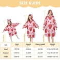 thumbnail image 3 of Wearable Blanket with Sleeves and Pocket Oversized Hooded Sweatshirt 3-14 YR Heart-shaped Emoticons S, 3 of 7