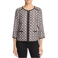 thumbnail image 2 of Finity Womens Geometric Ponte Jacket, Black, 8, 2 of 2