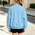 thumbnail image 4 of OGLCCG Girls Bomber Jackets Lightweight Button Down Kids Varsity Jacket School Uniform Baseball Jacket with Pockets 4-15 Years, 4 of 7