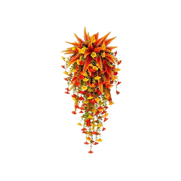 Autumn Hanging Floral Swag,Thanksgiving Harvest Decoration Faux Gladiolus Floral for Front Door Entryway