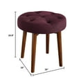 thumbnail image 7 of Elle Decor Penelope Round Tufted Stool in Royal Eggplant, 7 of 7