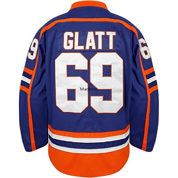 Doug Glatt Jersey 69 le Maillot de Voyou Halifax Highlanders Hockey sur Glace Chandail de Sport de Film Tous Cousu Bleu Nous Taille S 3XL Walmart