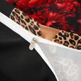 thumbnail image 4 of spefrowx Chic Red Peony Girl Twin Duvet Cover for Teens, Cheetah Animal Print Twin Bedding, Black Reversible, 2 Pieces, 1 Duvet Cover and 1 Pillowcase, 4 of 6