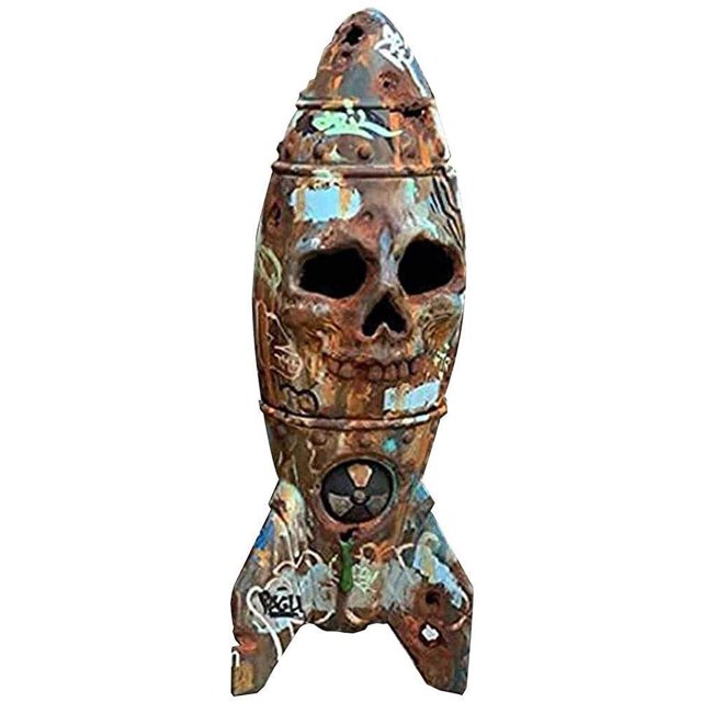 Small Nuclear Warhead Decor,Small Nuclear Warhead Decor Halloween Props Resin Skeleton Bomb Decoration Time-Tested Durability
