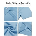 thumbnail image 6 of COOFANDY Men's Polo Shirts Short Sleeve Ribbed Knit Polo T Shirts Business Casual Golf Shirt Collar T Shirt, 6 of 10