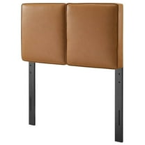 Headboard, Twin Size, Tan, Vegan Leather, French Bedroom, Modern Contemporary HB36834