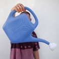 thumbnail image 2 of Bloem Classic 2 Gallon Plastic Watering Can - Indoor/Outdoor with 256 Fl Oz Capacity, Removable Nozzle, Peri-Blue, 2 of 5
