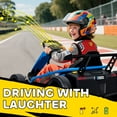 thumbnail image 6 of Qaba 24V 8.1 MPH Electric Go Kart for Kids, 7AH Battery Powered Drift Kart with Dual Motors, Soft Start, Safety Belt for Kids 8-12 Years, Blue, 6 of 9