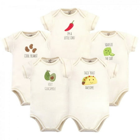 UPC: 0660168615289 | Touched by Nature Organic Cotton Bodysuits 5pk Taco 6-9 Months