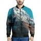 thumbnail image 2 of Chaqueta con cremallera y estampado de montaña para hombre, sudadera informal de manga larga con estampado 3D de paisajes naturales, chaquetas de gran tamaño, 2 of 4