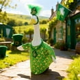 thumbnail image 3 of New! St. Patrick's Day Goose Outfit, Porch Goose Outfit Fits Large Statue, St. Patrick’s Day Porch Goose Clothes Lucky Goose Costume for St. Patrick's Garden Yard Statue Decor, 3 of 9